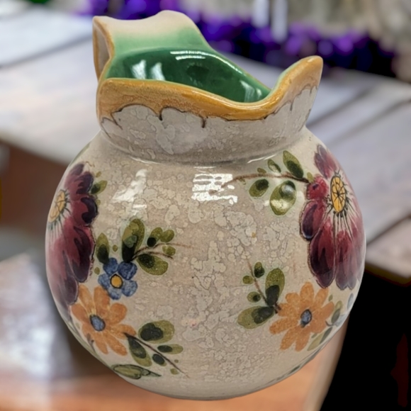 Vintage Royal Gouda Botanical Vase/ Pitcher - Picture 5 of 10